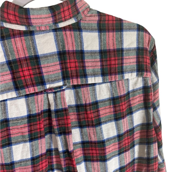 Saddlebred | Women’s Flannel | Size Medium | 100% Cotton | Red/Green/Blue Plaid - Picture 5 of 6